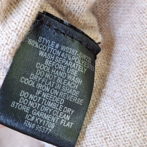 Sanctuary Bell Sleeves V neck Cotton blend Light Sweater Tan Beige Size S oversz - Picture 8 of 9